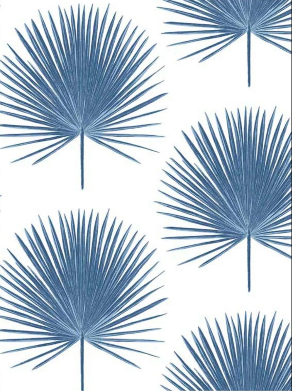 NWT NextWall Wallpaper NW37502 Palmetto Palm Peel & Stick Coastal Blue 3 Rolls